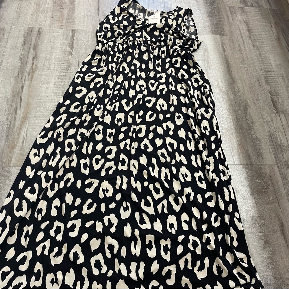 Bombom Leopard Print Sleeveless Maxi Dress Size XL